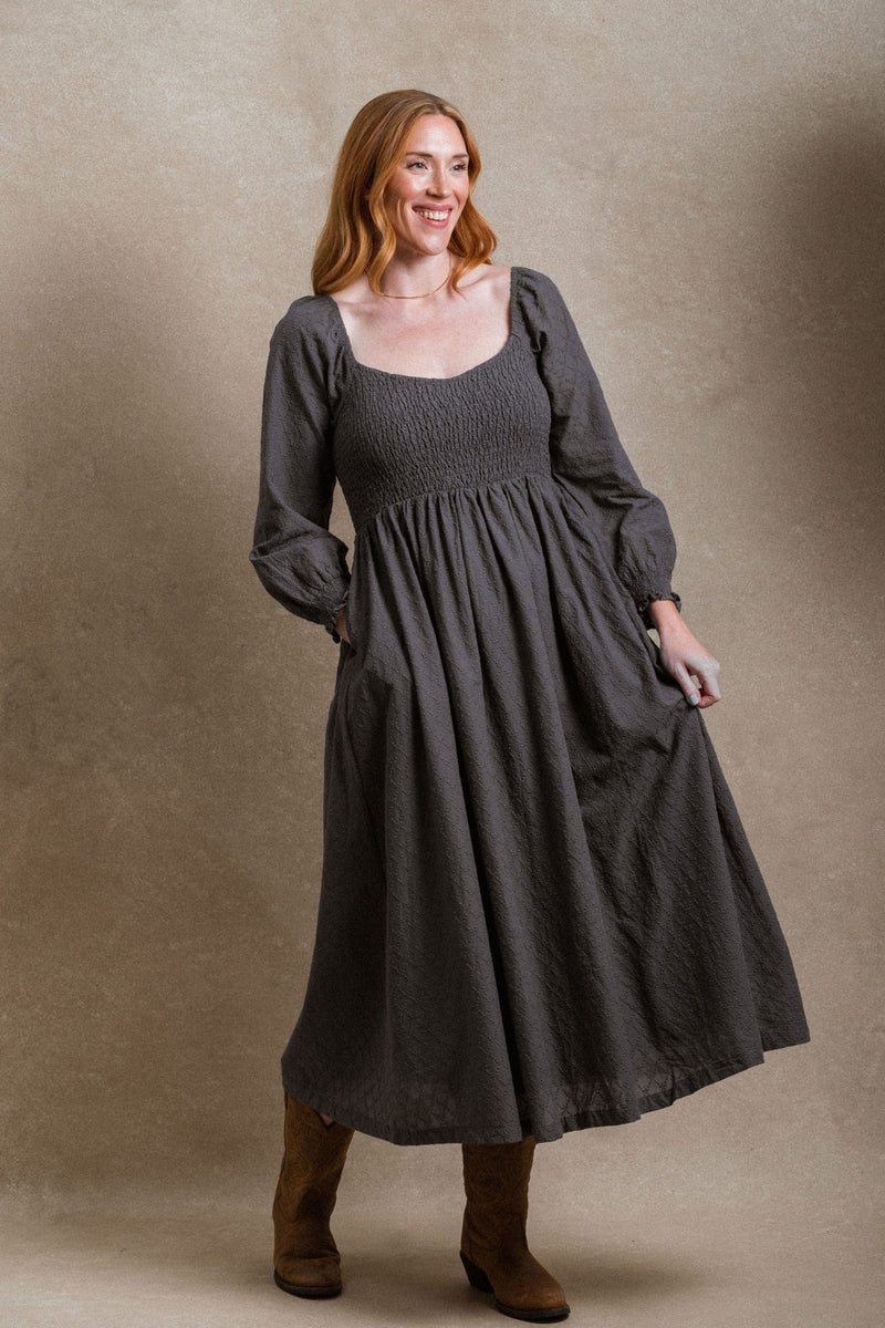 Milan Dress - Dusty Navy