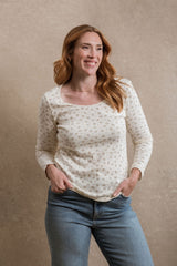 Mallory Long Sleeve - Cream Floral