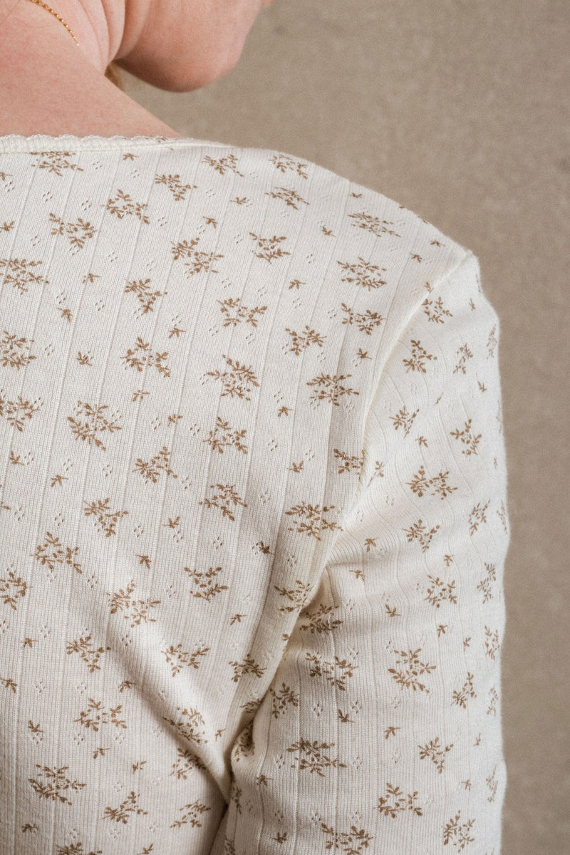 Mallory Long Sleeve - Cream Floral