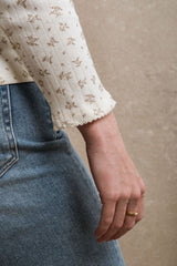 Mallory Long Sleeve - Cream Floral