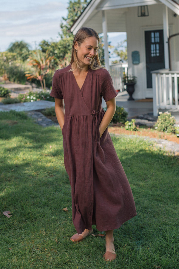 Fall River Dress - Dusty Burgundy