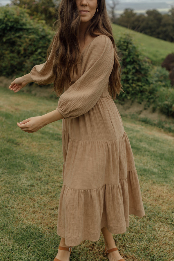 Vermont Dress - Dark Sand