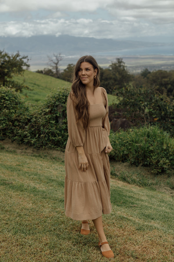 Vermont Dress - Dark Sand