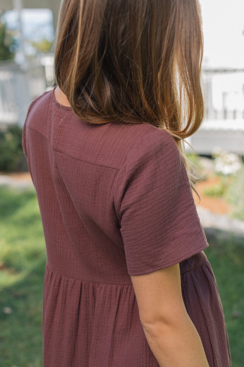 Fall River Dress - Dusty Burgundy