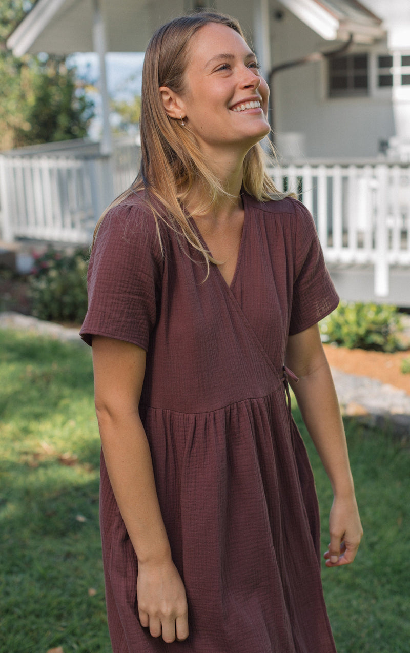 Fall River Dress - Dusty Burgundy