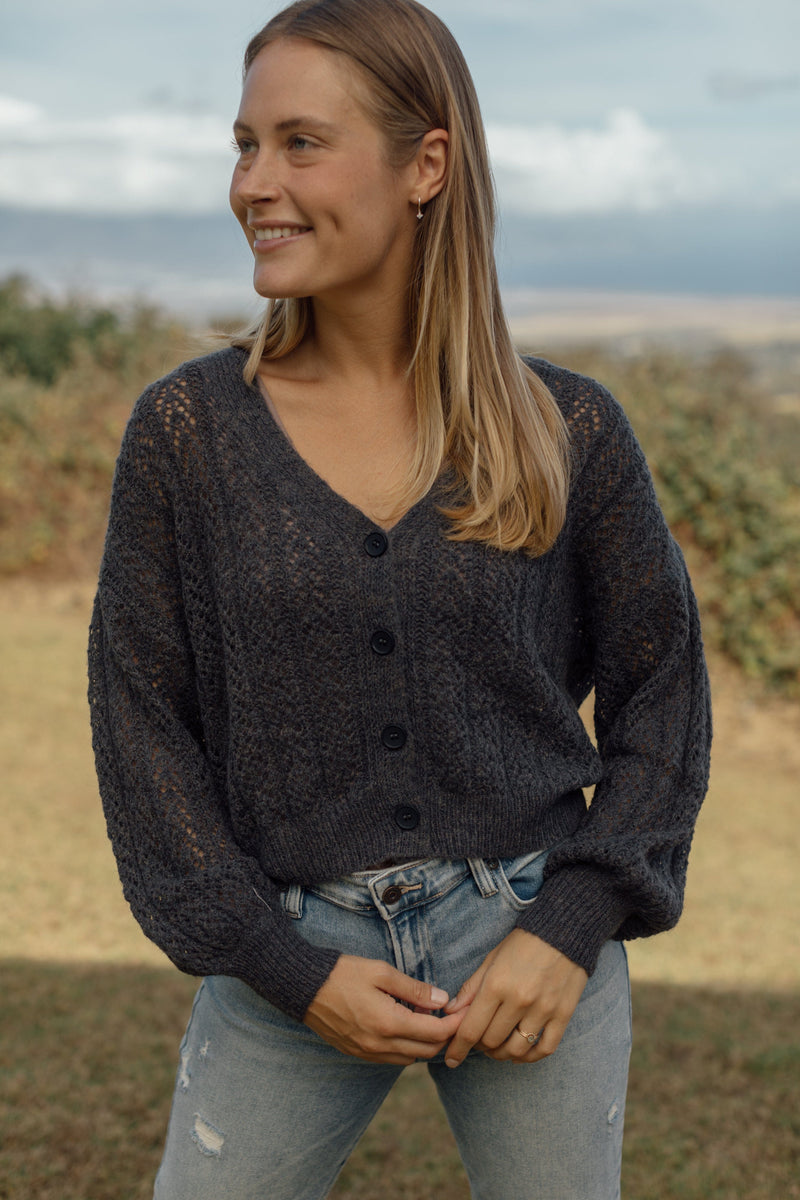 Morgan Cardigan - Charcoal