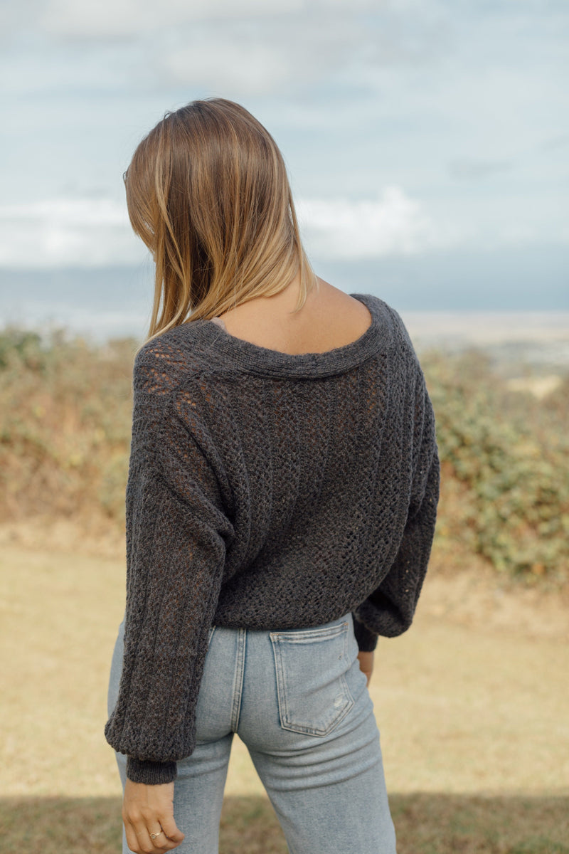 Morgan Cardigan - Charcoal