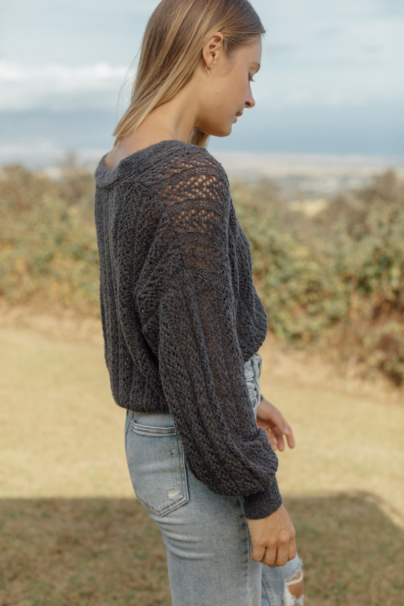 Morgan Cardigan - Charcoal