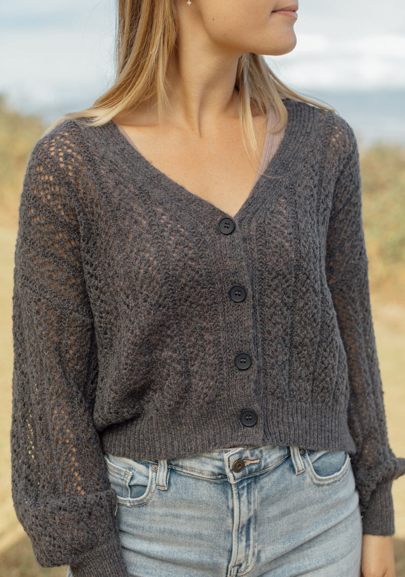 Morgan Cardigan - Charcoal