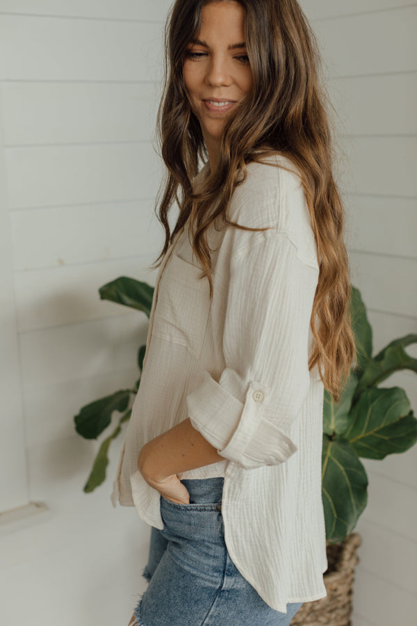 Parrish Button Down - Cream