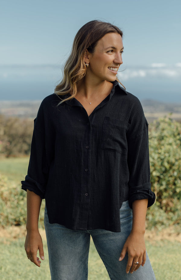 Boston Button Down - Black