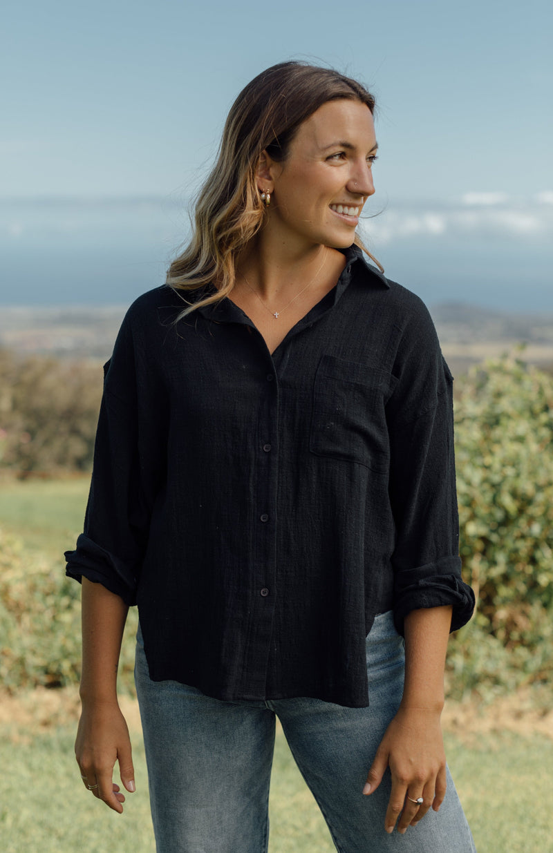 Boston Button Down - Black