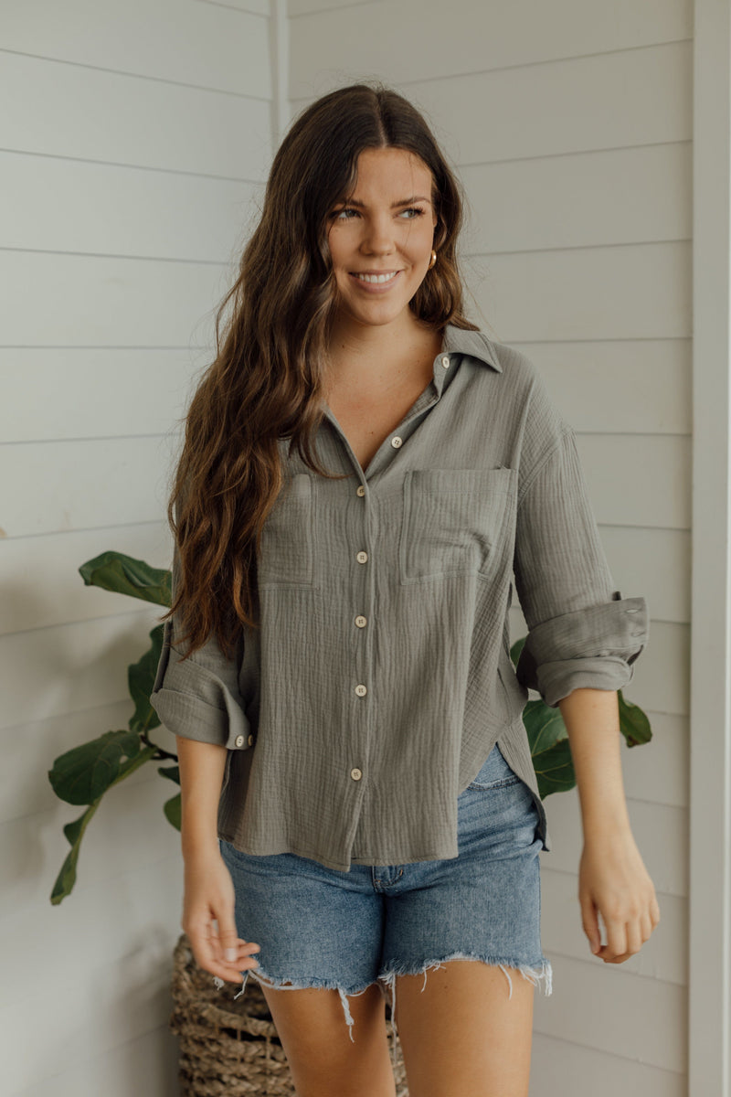 Parrish Button Down - Sage