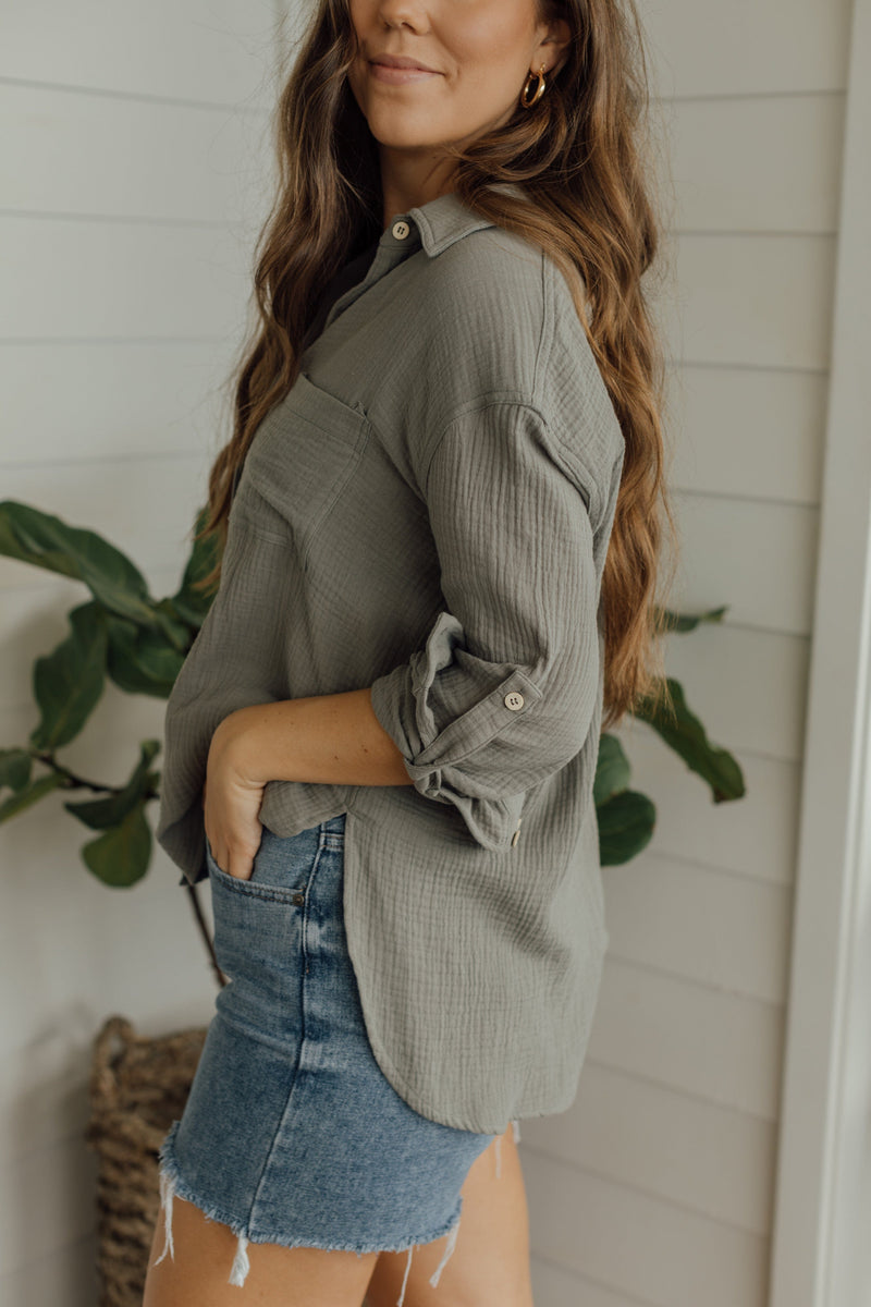 Parrish Button Down - Sage
