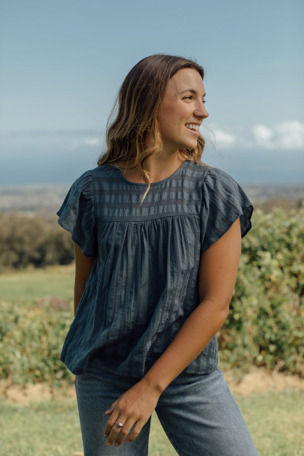 Churchill Blouse - Blue