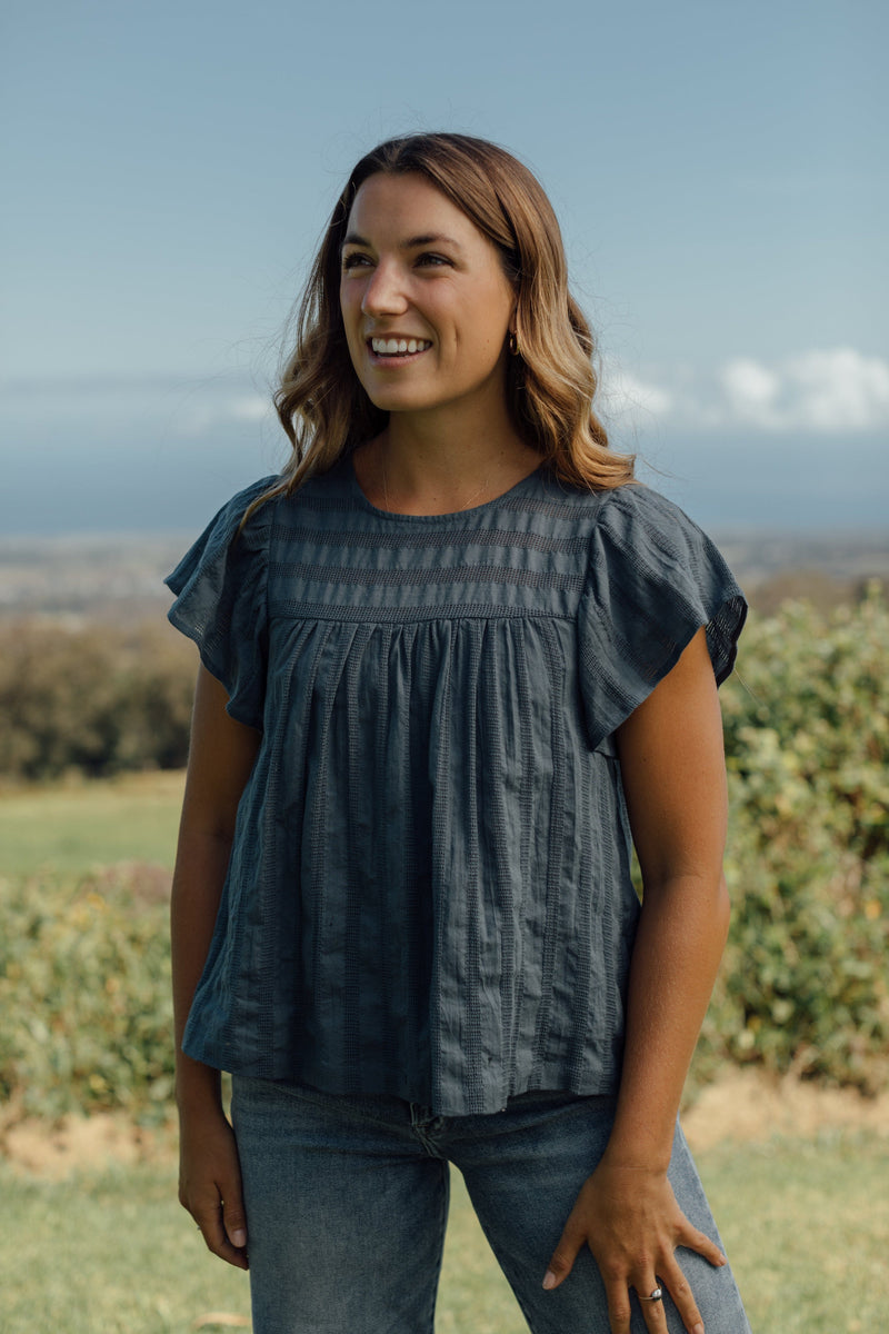 Churchill Blouse - Blue