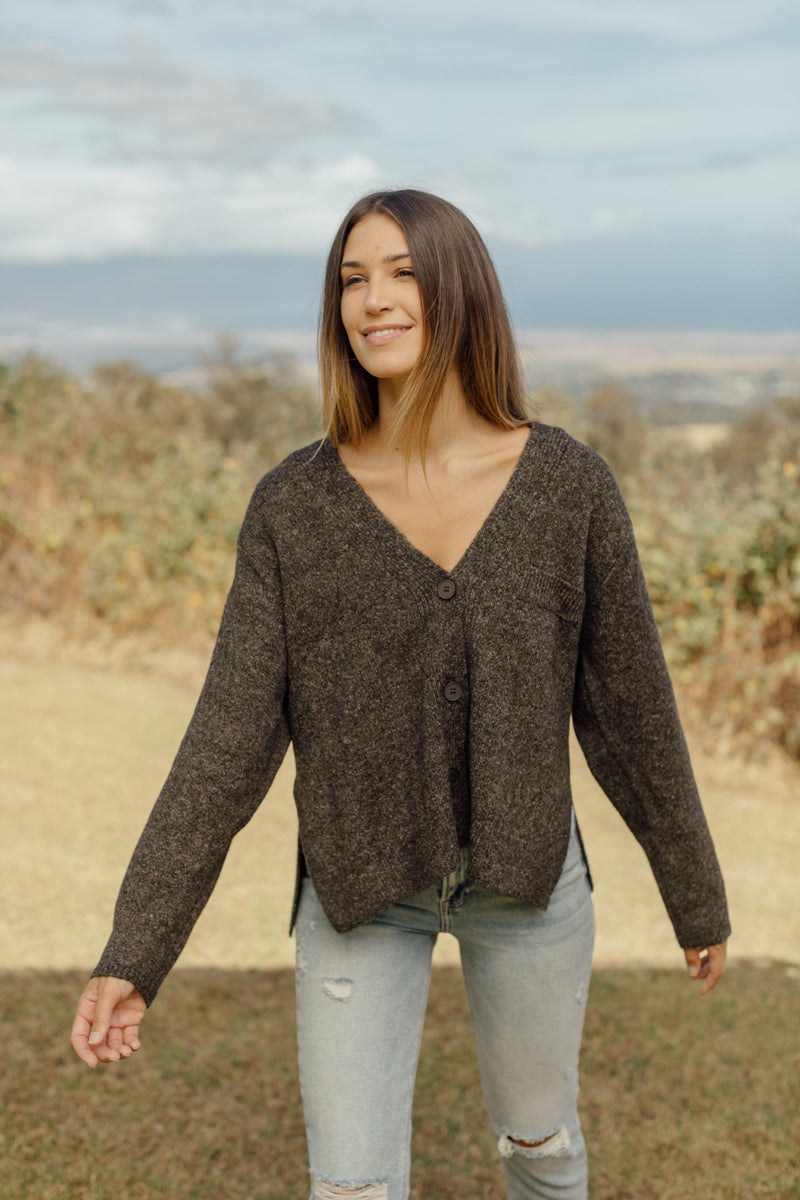 Lacey Cardigan - Charcoal