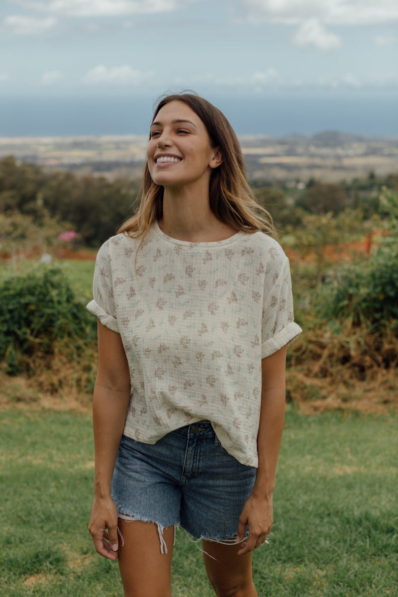 Marion Top - Vintage Floral