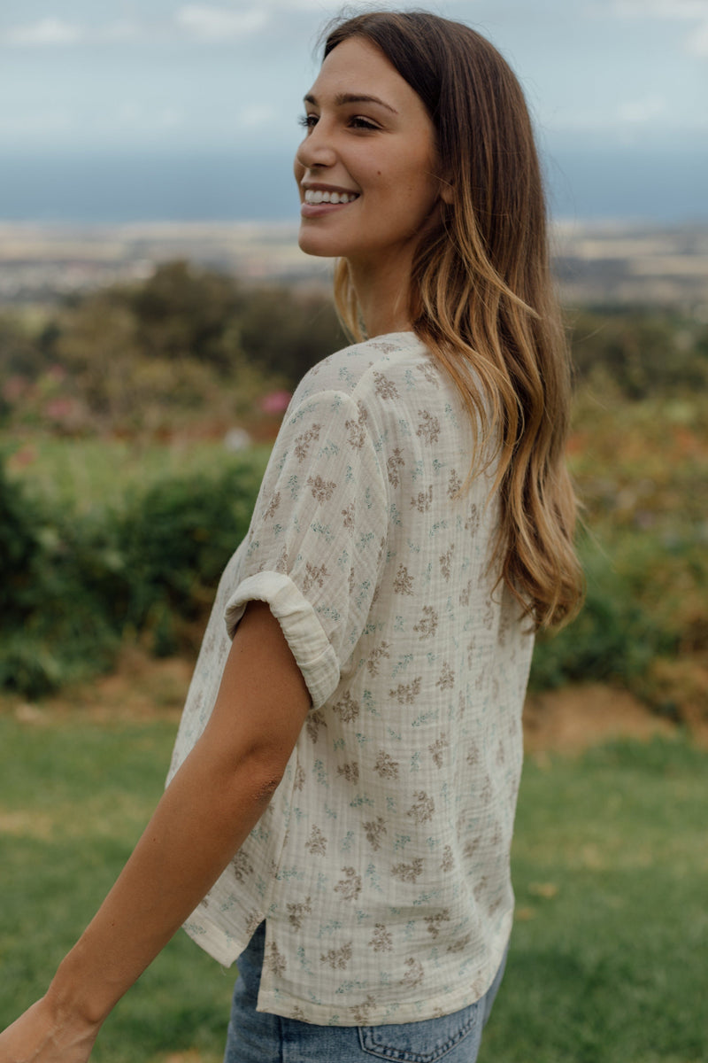 Marion Top - Vintage Floral