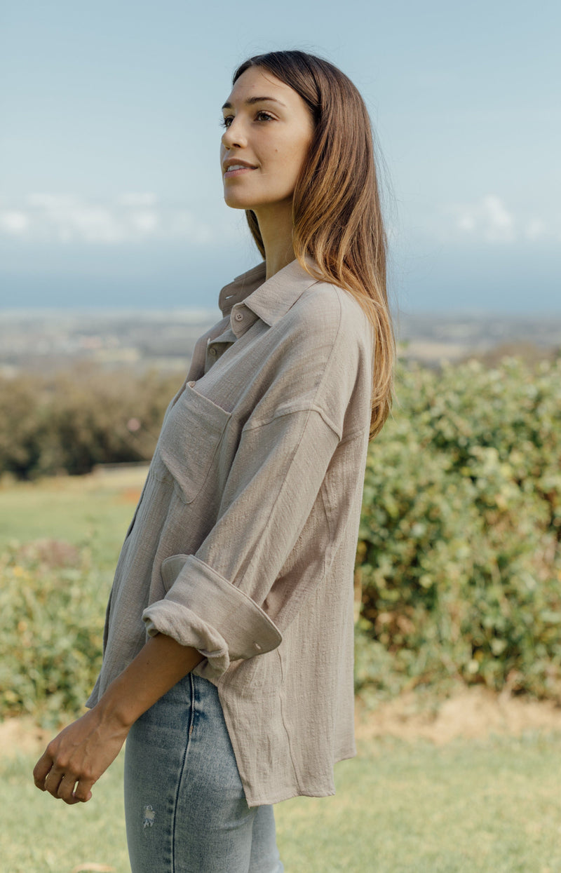 Boston Button Down - Tan