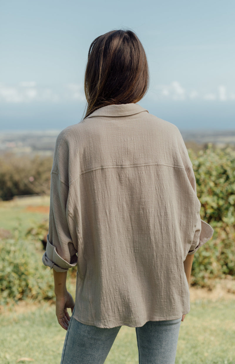 Boston Button Down - Tan