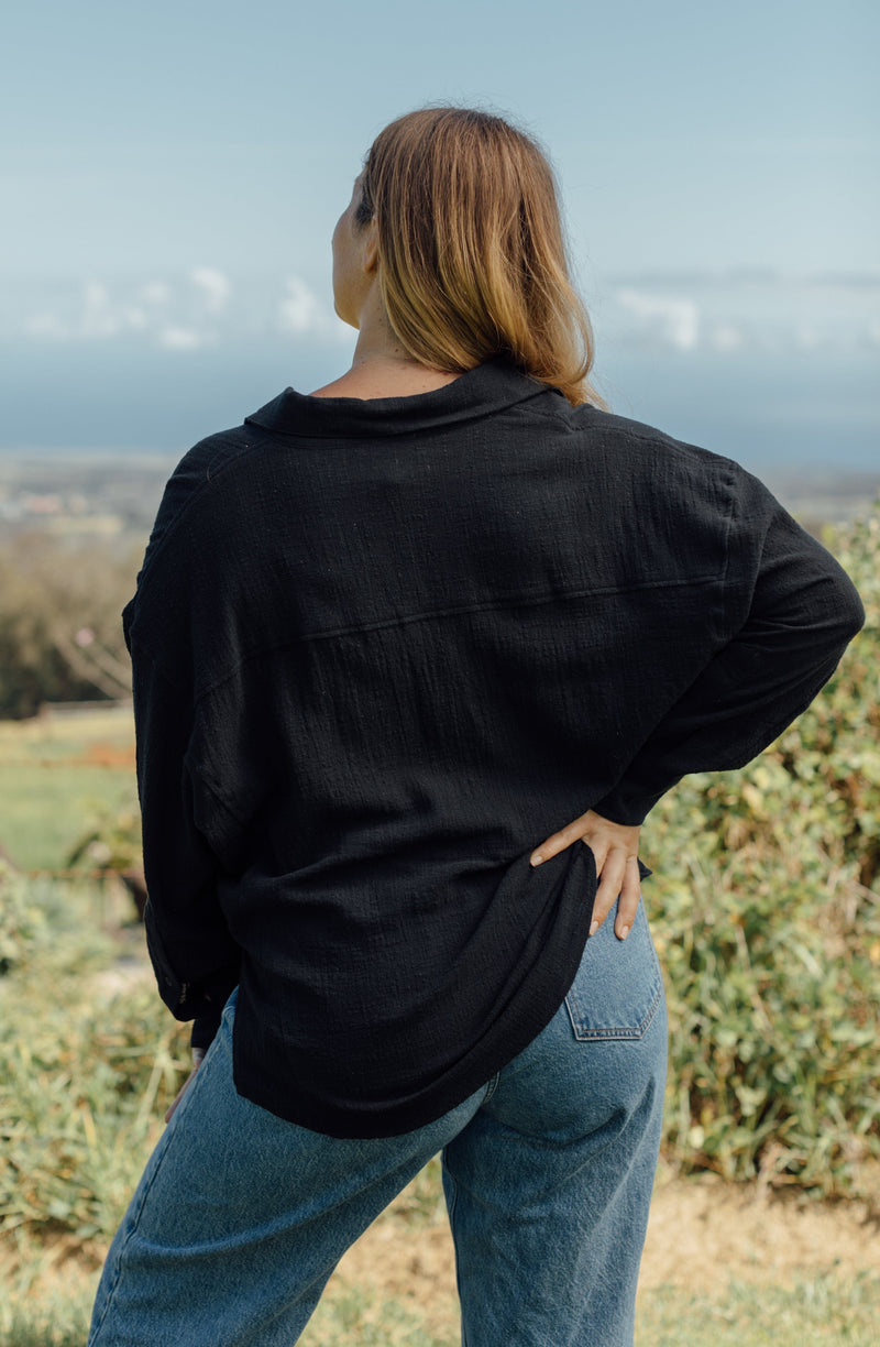 Boston Button Down - Black