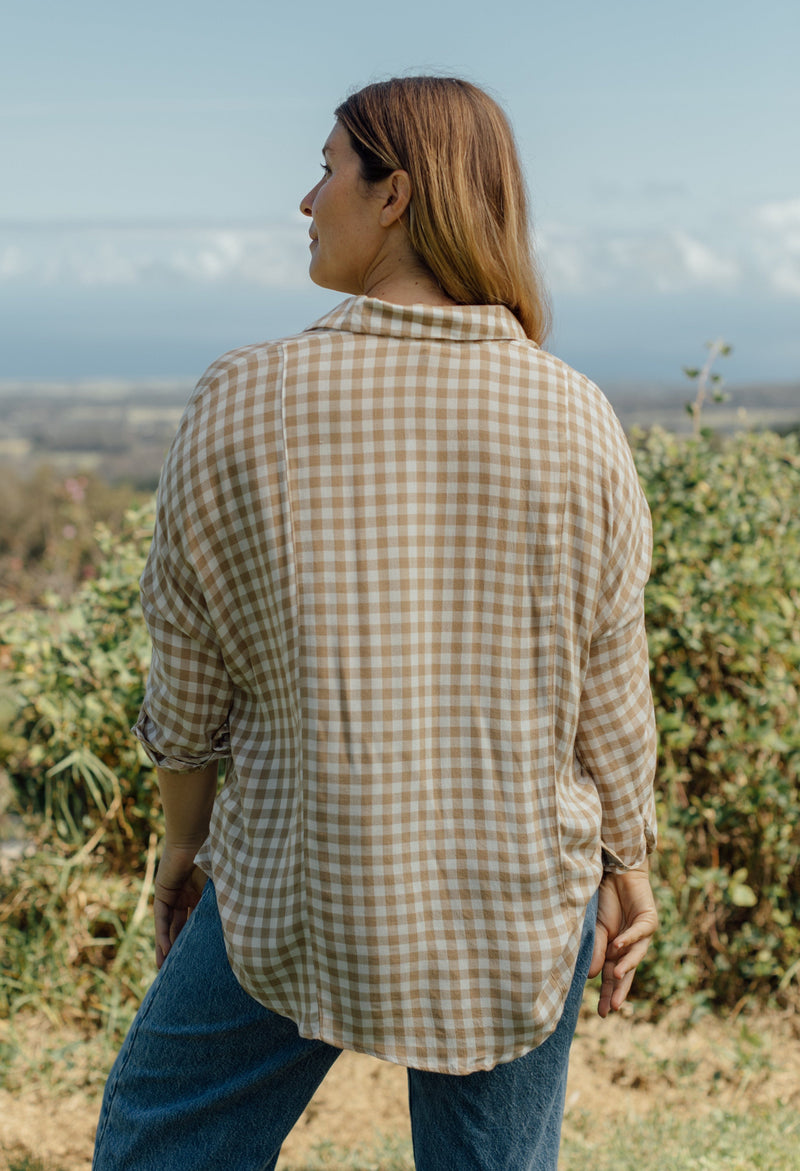 Madison Button Down - Honey Brown