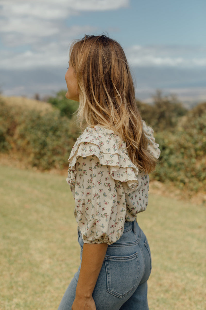 Sierra Blouse - Blush Floral