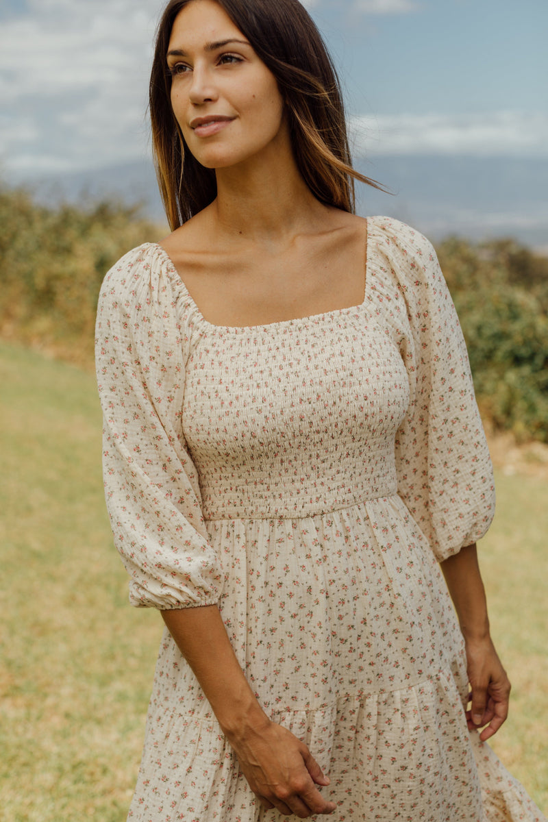 Vermont Dress - Rose Floral