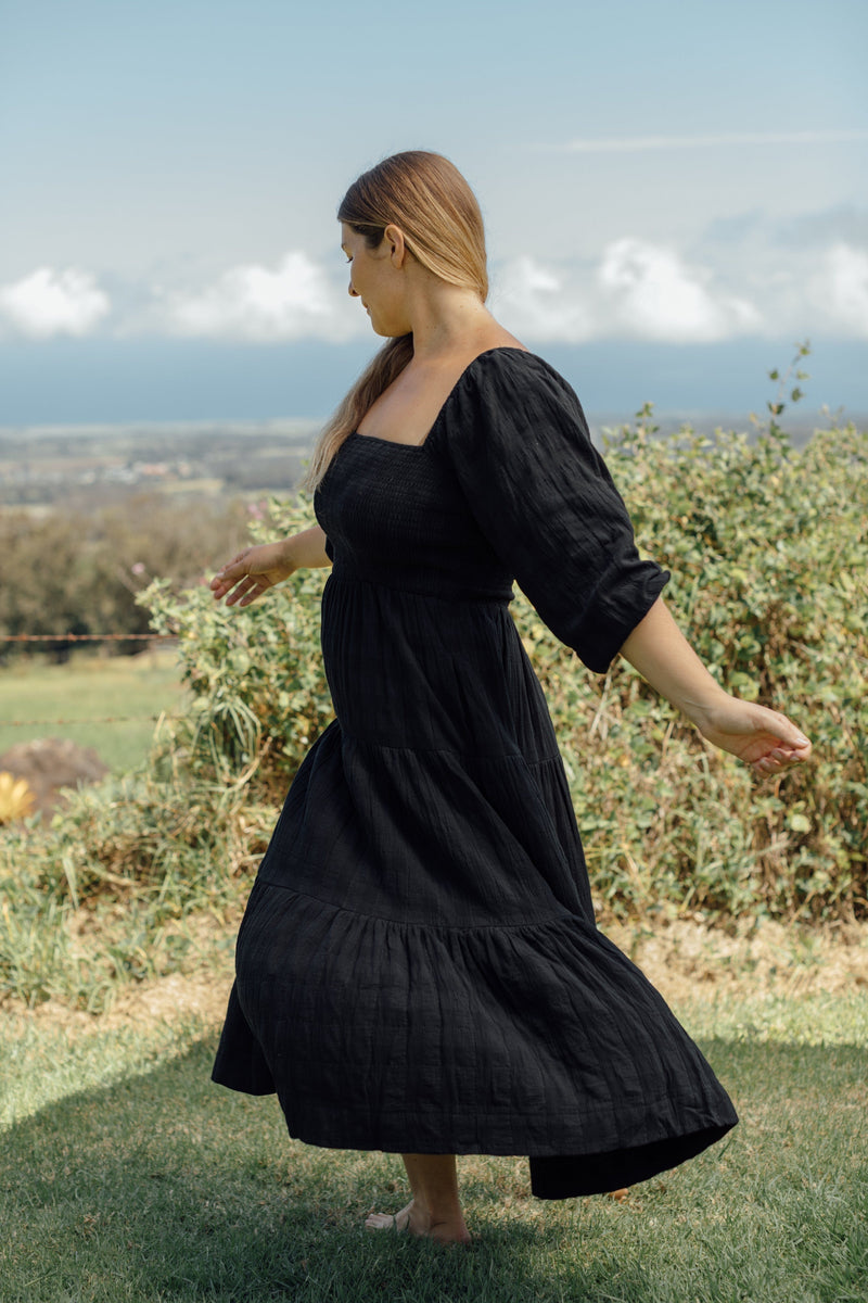 Vermont Dress - Black Gingham