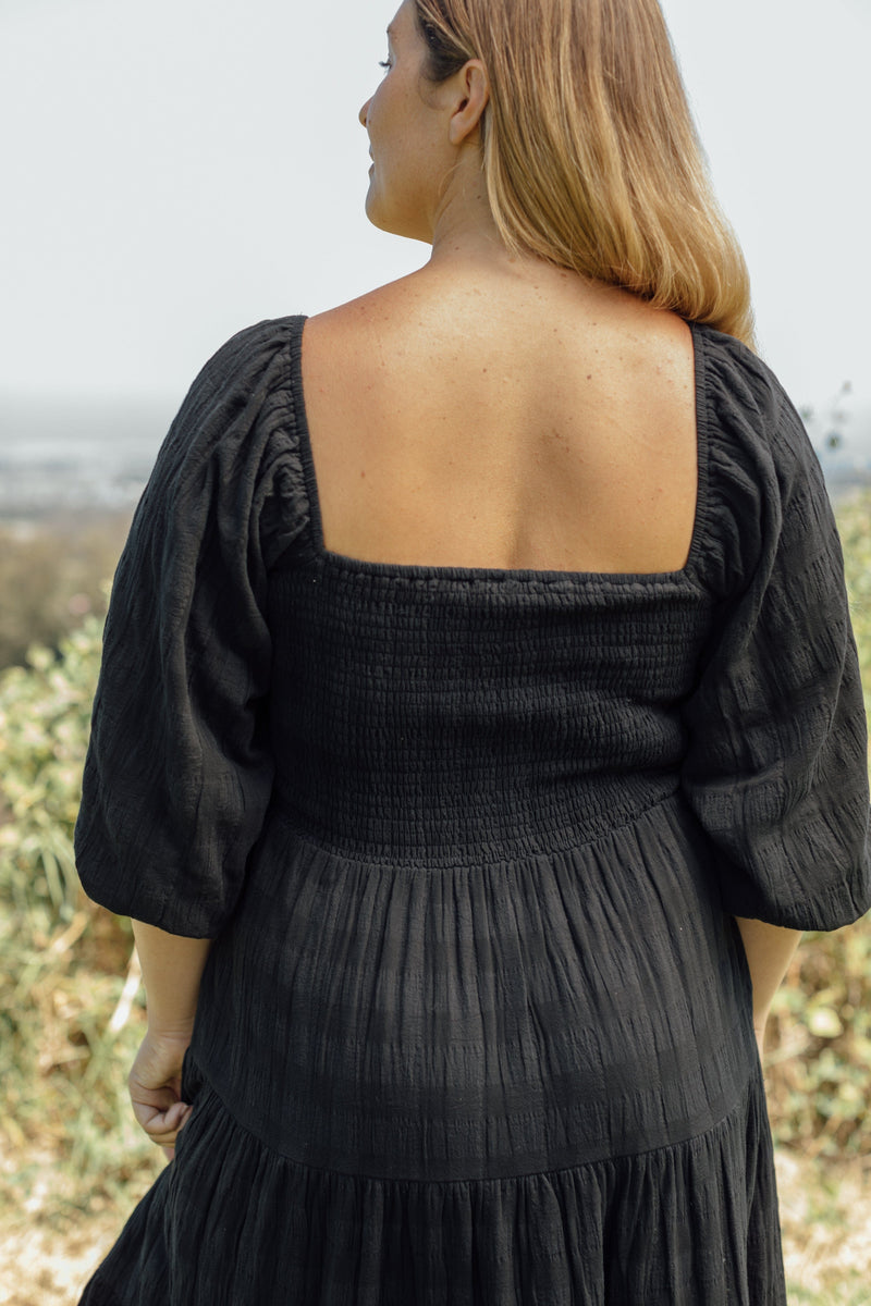 Vermont Dress - Black Gingham