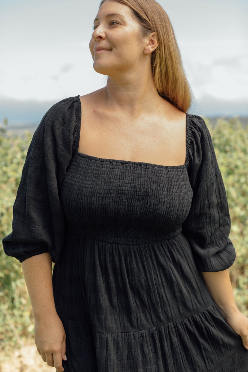 Vermont Dress - Black Gingham