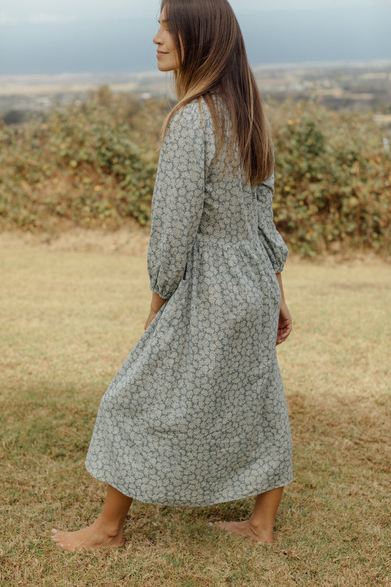 Anniston Dress - Dusty Blue