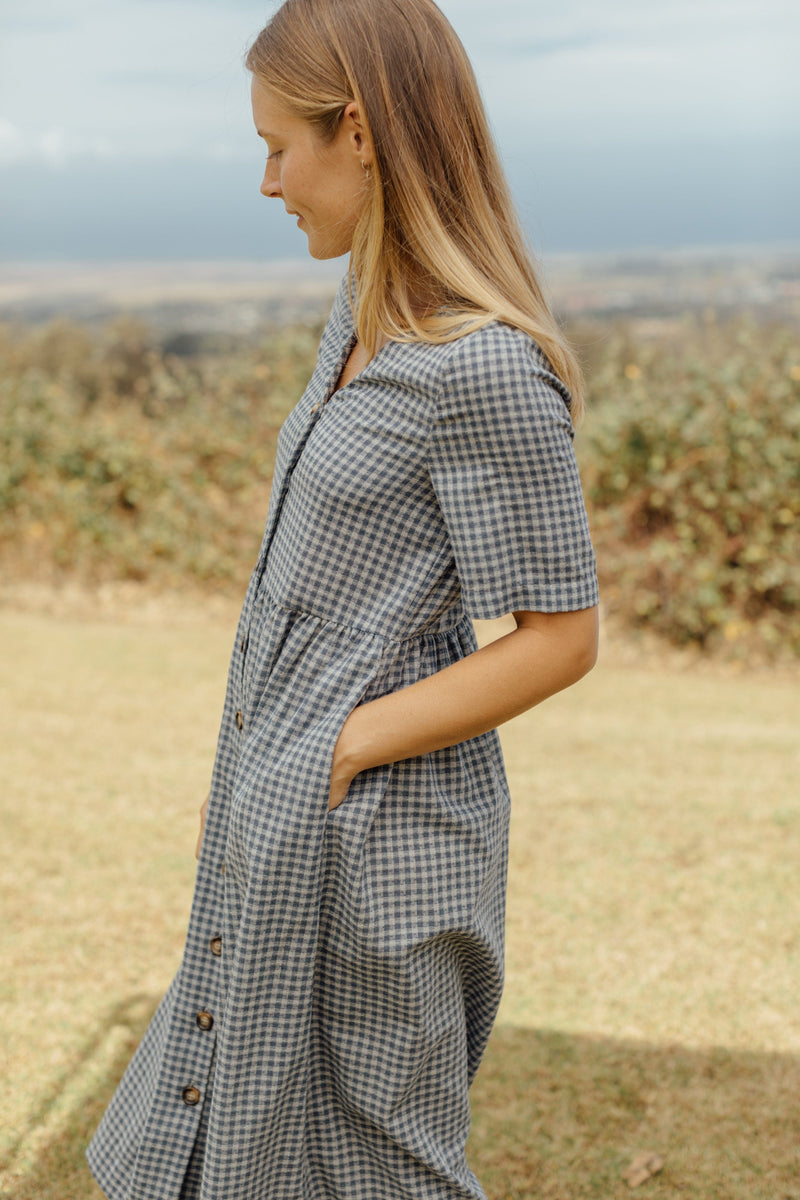 Austria Dress - Blue Gingham