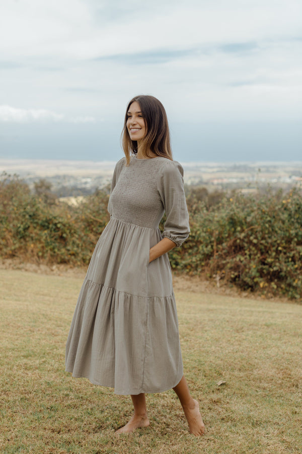 Waterford Dress - Light Sage