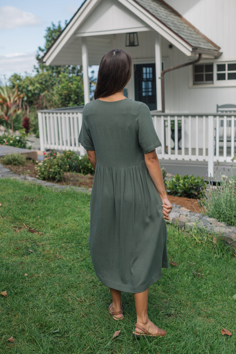 Austria Dress - Dusty Olive