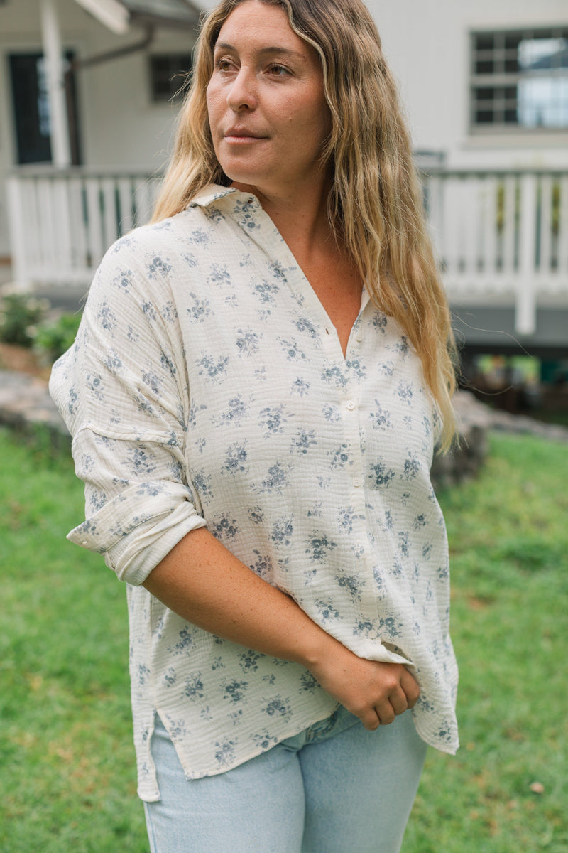 Bloomfield Button Down - Blue Floral