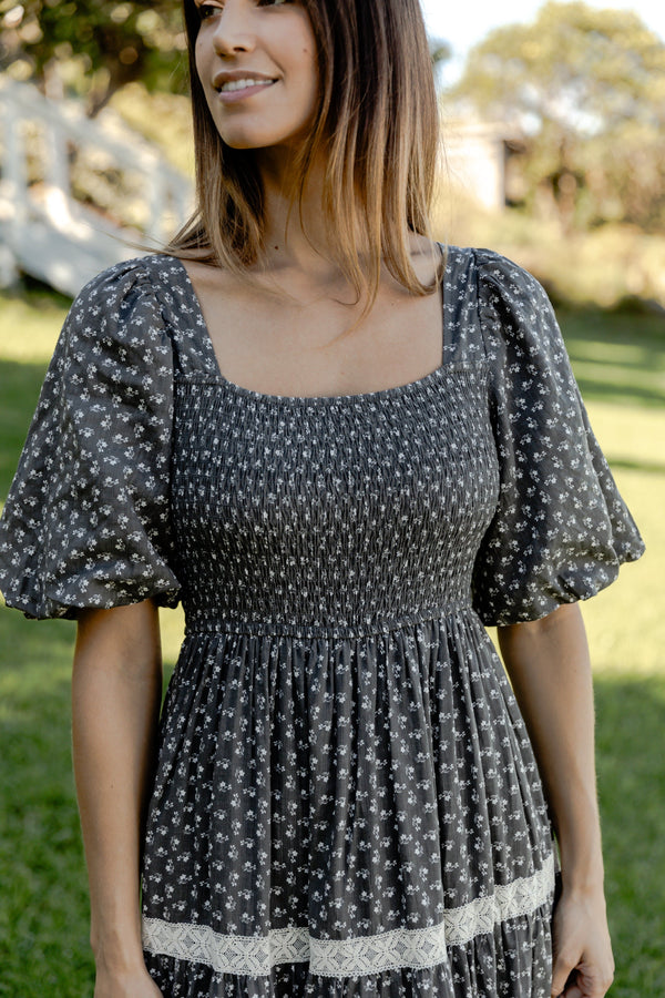 Laurawood Dress - Charcoal