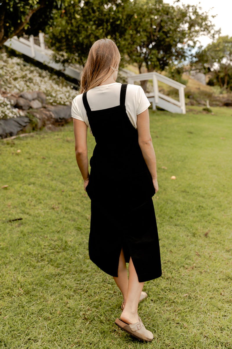 Olivia Corduroy Dress - Black