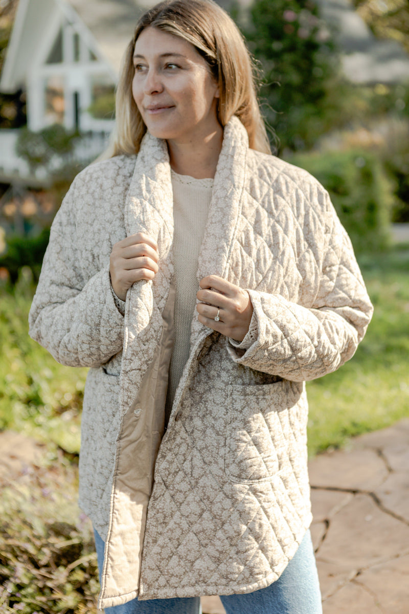 Lynnwood Quilted Coat - Floral