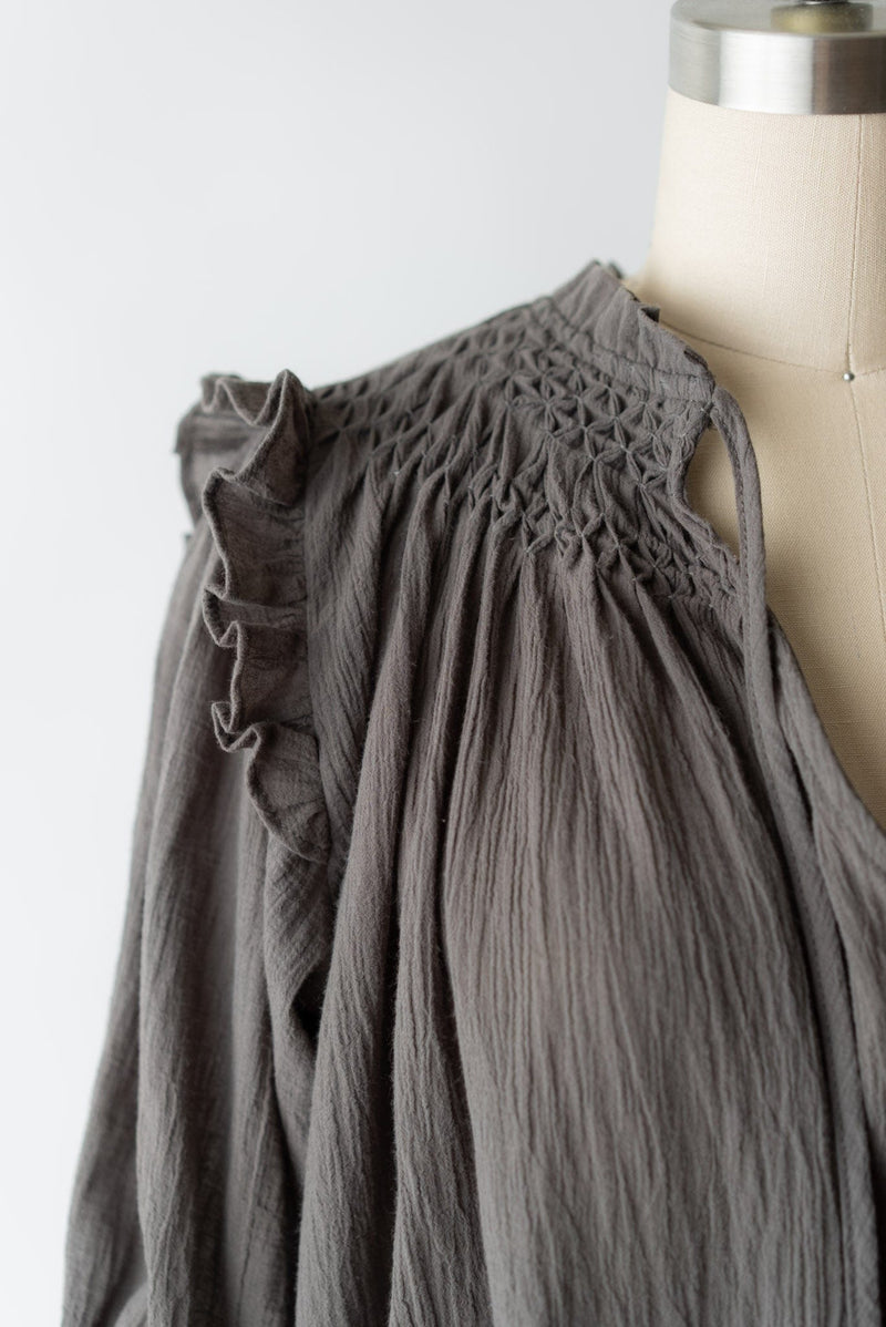 Charlotte Blouse - Charcoal