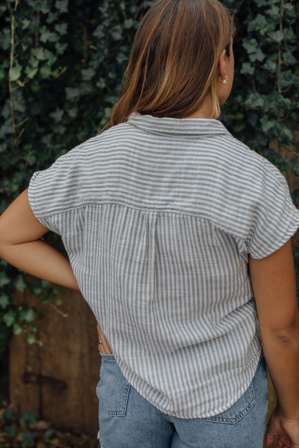 Quincy Button Down - Sage