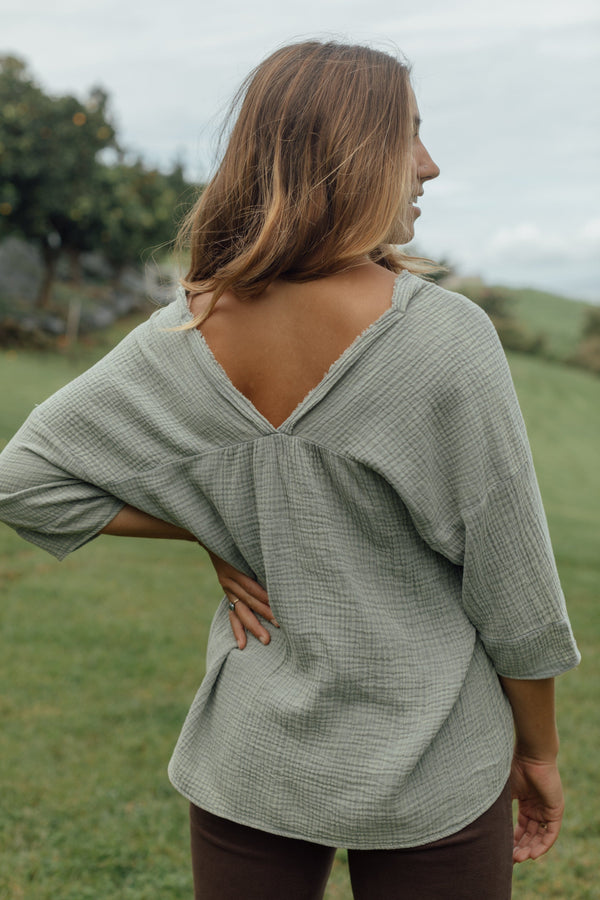 Swissvale Top - Washed Sage