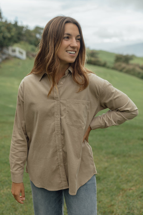 Bellwood Button Down - Taupe