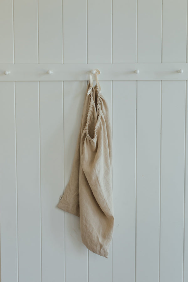 Linen Laundry Bag - Natural