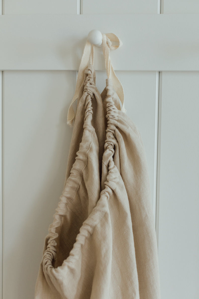 Linen Laundry Bag - Natural