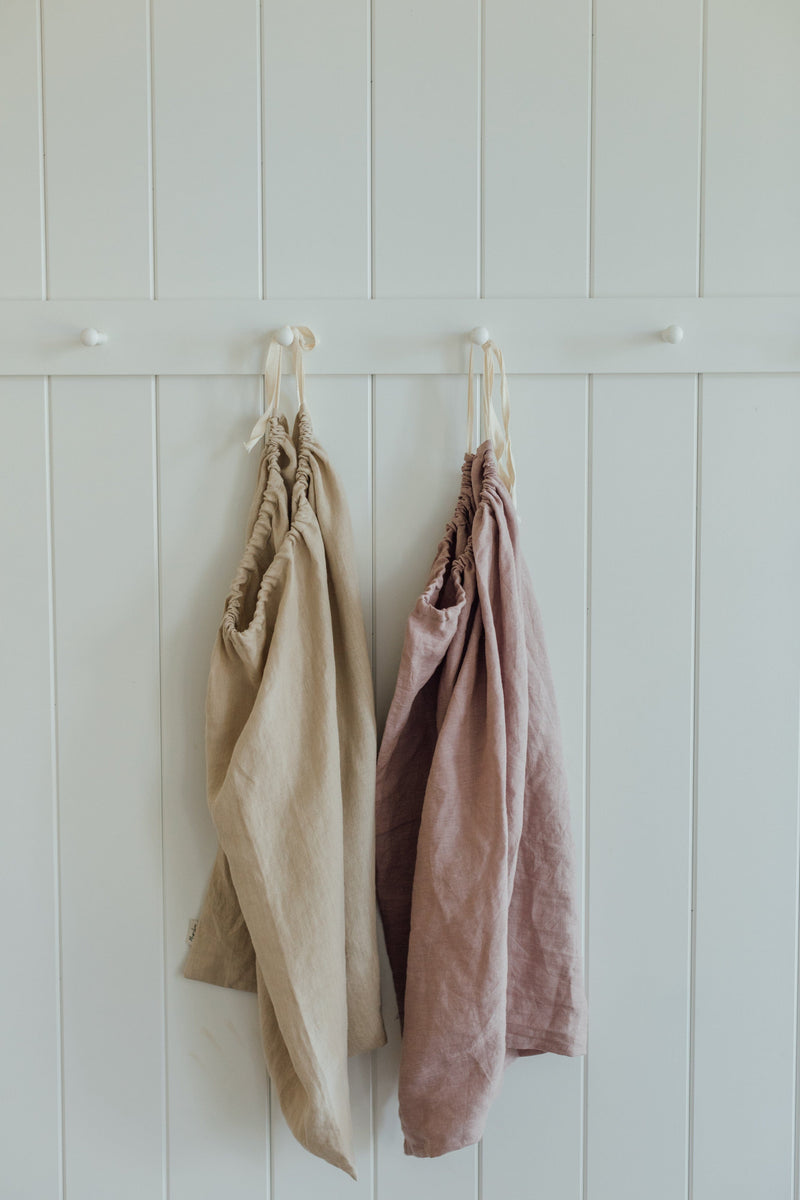 Linen Laundry Bag - Natural