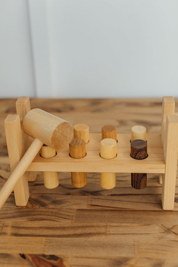 Wooden Pound-a-Peg Toy - Natural