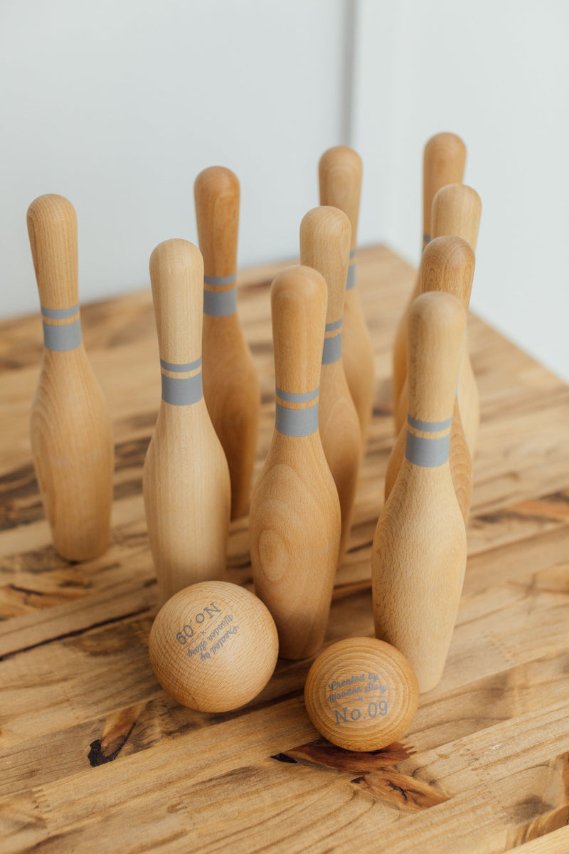 Wooden Bowling Set