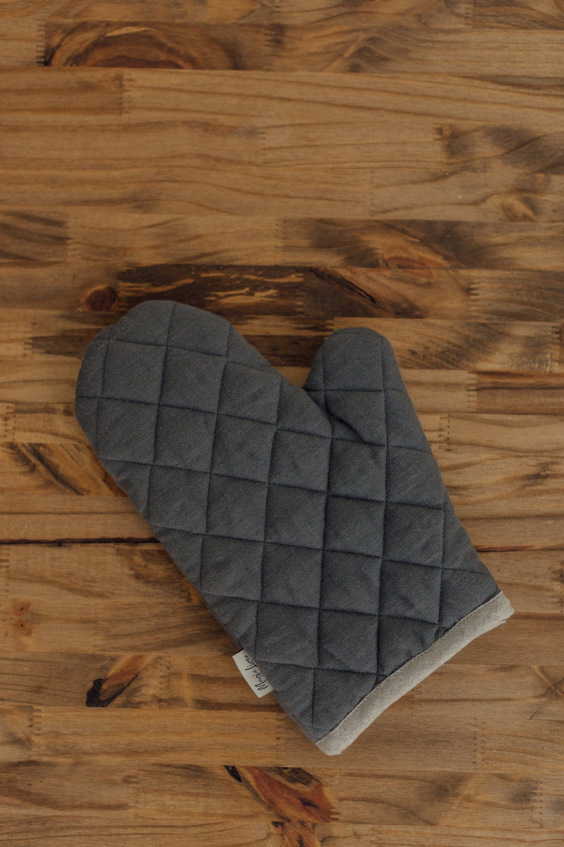 Linen Oven Mitt - Charcoal